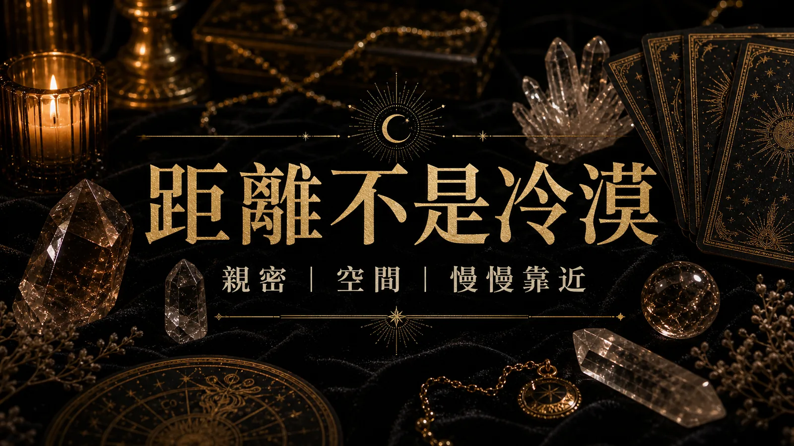 距離不是冷漠，搭配塔羅與水晶的親密空間練習圖