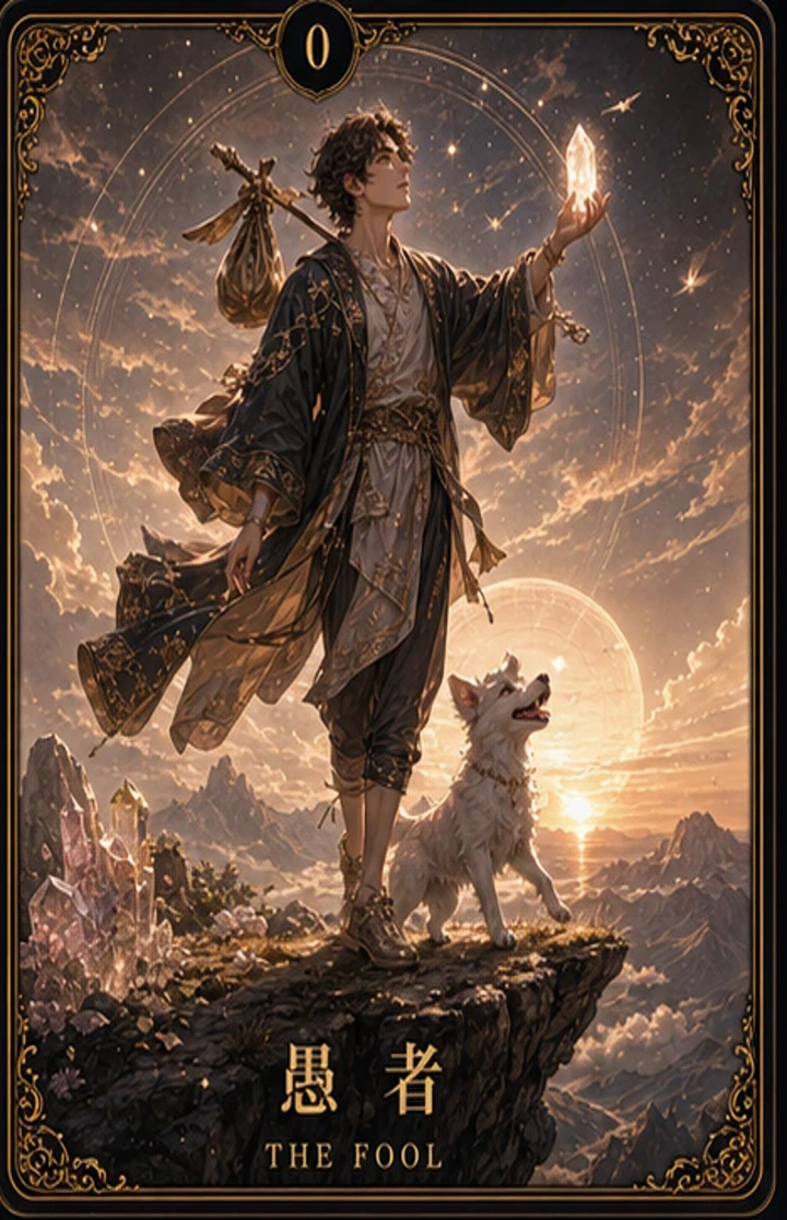 艾勒水晶牌 愚人，艾勒水晶自有設計插畫牌面