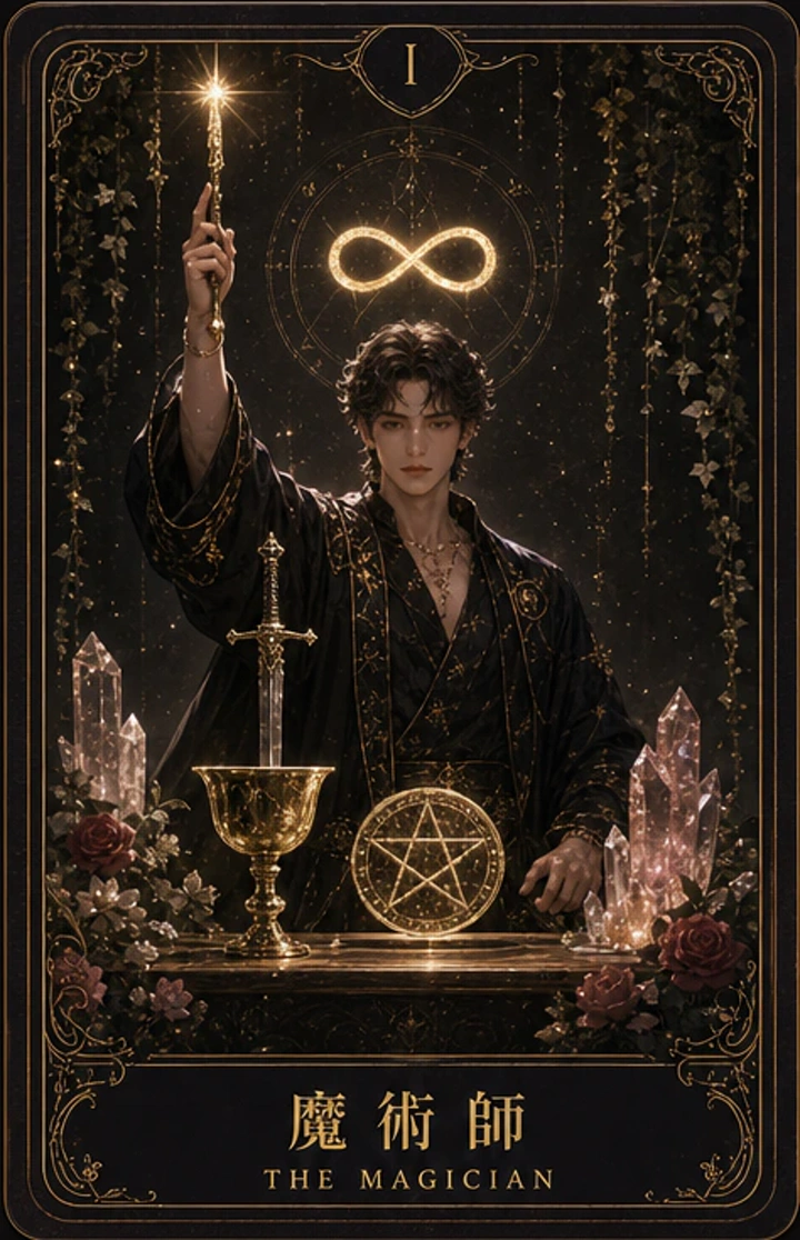 艾勒水晶牌 魔術師，艾勒水晶自有設計插畫牌面