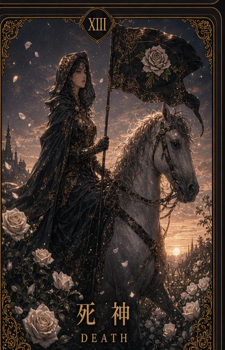 艾勒水晶牌 死神，艾勒水晶自有設計插畫牌面