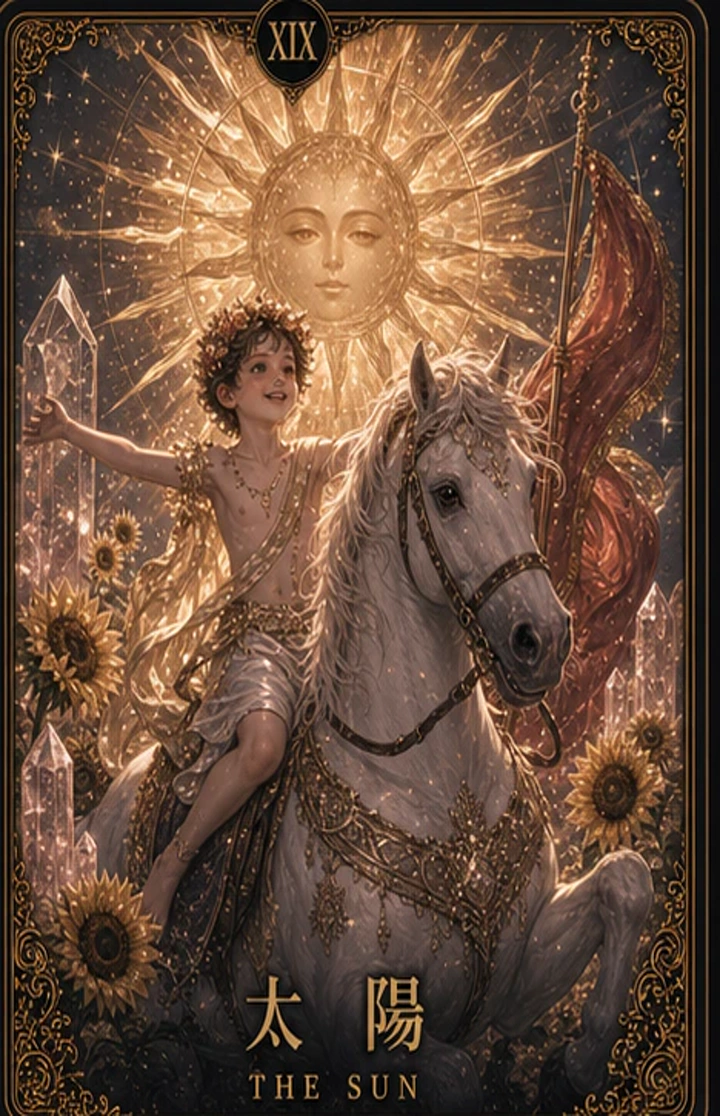 艾勒水晶牌 太陽，艾勒水晶自有設計插畫牌面