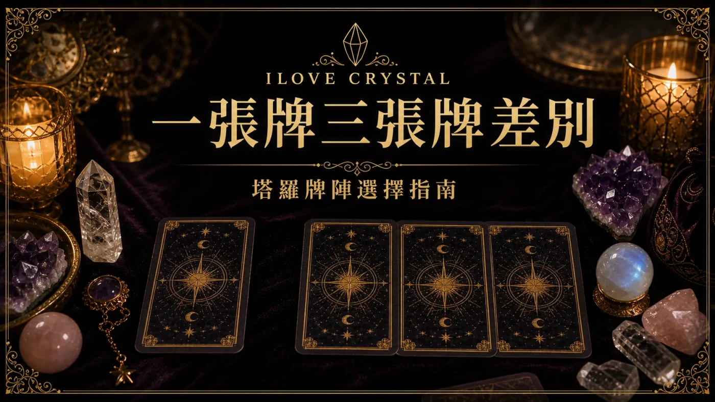 一張牌三張牌差別暗金封面,塔羅牌與水晶