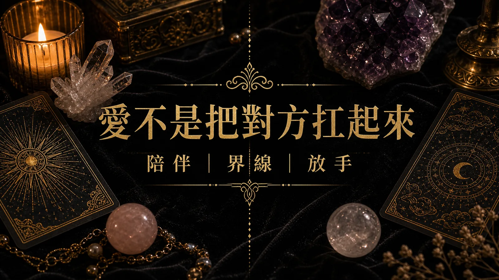 愛不是把對方扛起來，搭配塔羅與水晶的關係界線練習圖