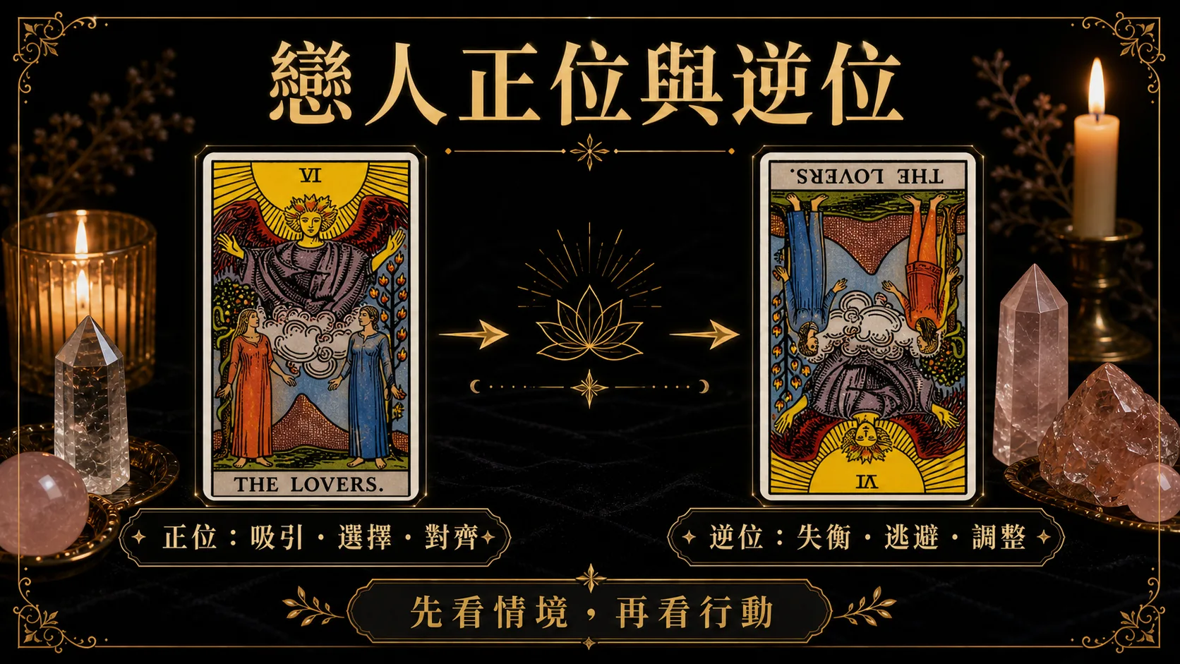 戀人正位逆位能量地圖，整理牌義、提醒與行動建議